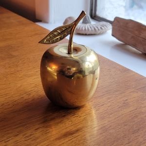 Vintage brass apple